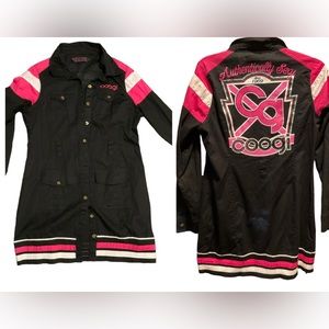 ** COOGI Women’s Black/ Pink Mini Dress/ Tunic Top